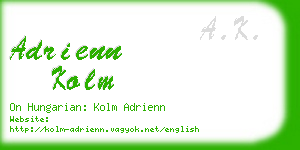 adrienn kolm business card